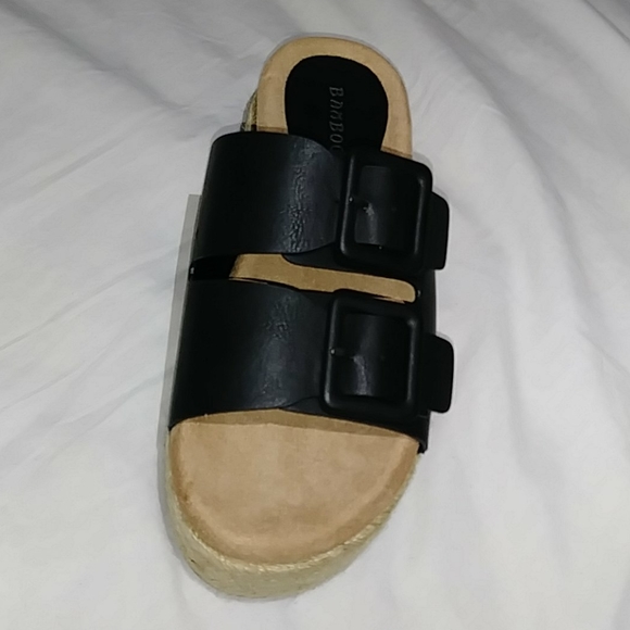 Open Toe Flat Platform Slides - Picture 7 of 12